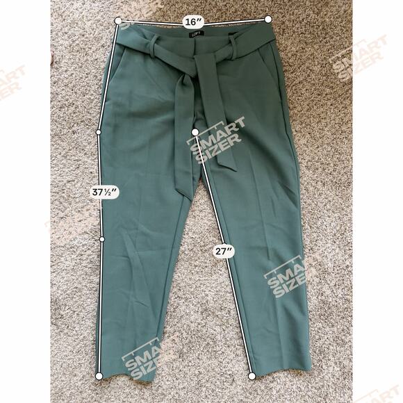 Loft Julie Pants teal EUC Belt and Heavy EUC 6 - Picture 3 of 7